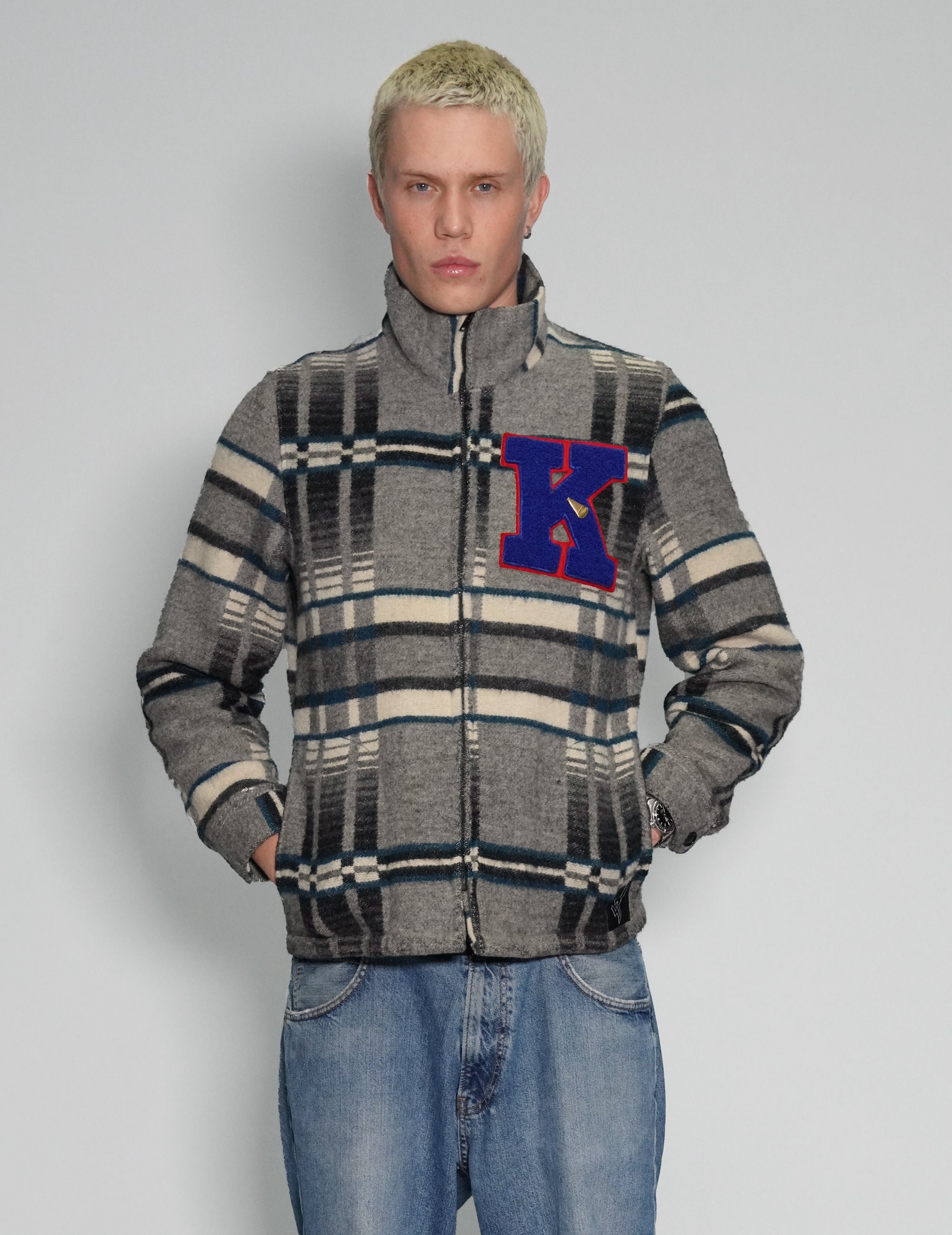Check K Wool Jacket