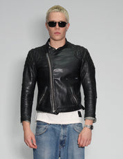 Padded Leather Biker Jacket