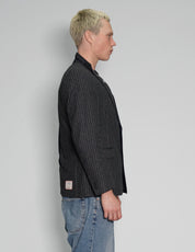 Pinstripe and Navy 50/50 Blazer
