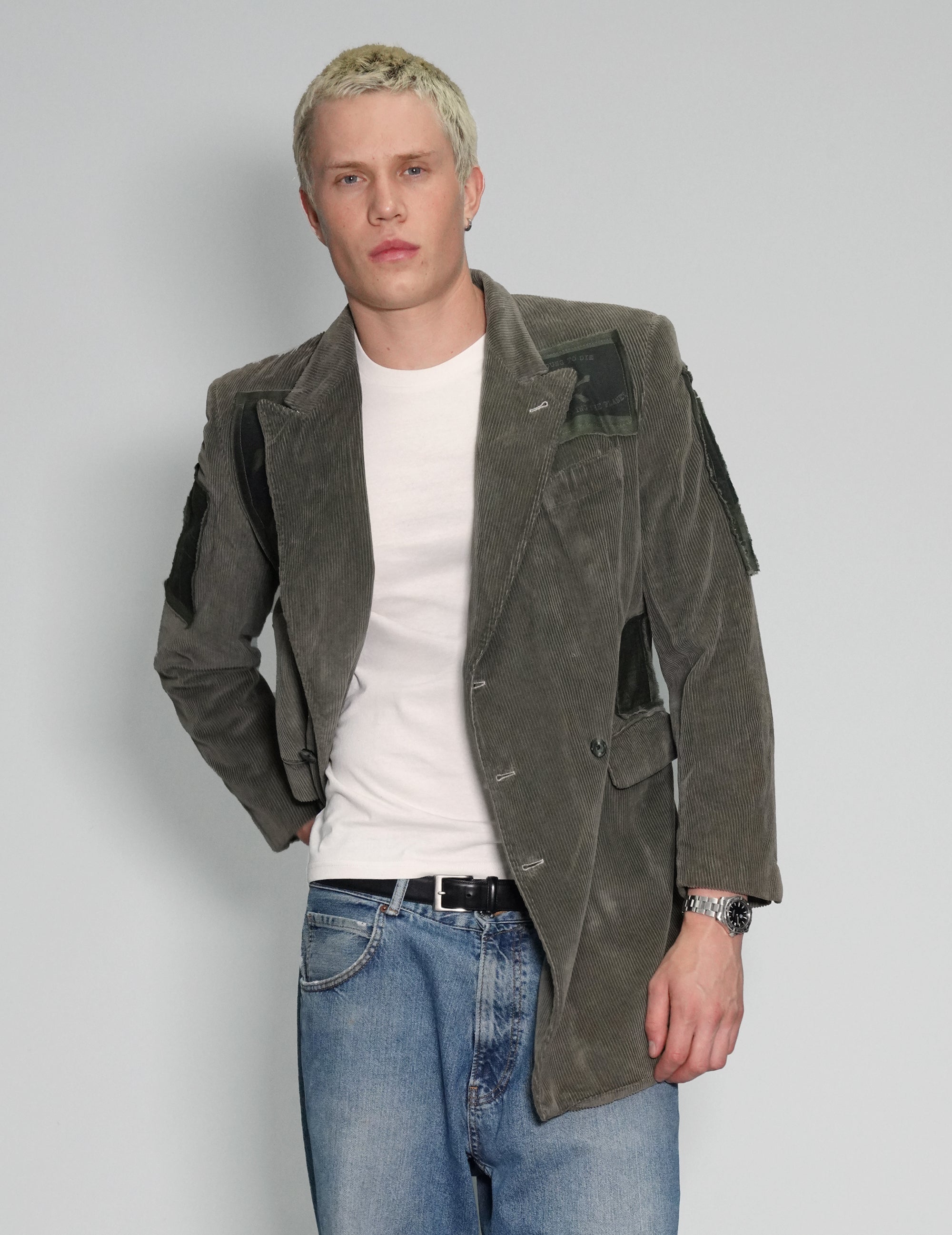 Green Courdroy Blazer