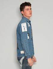 Patched Denim Overshirt