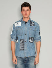 Denim Patched Shirt