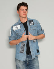 Denim Patched Shirt