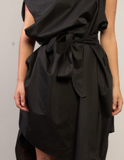 The Pirate Dress – Black Cotton Sateen - Taffeta