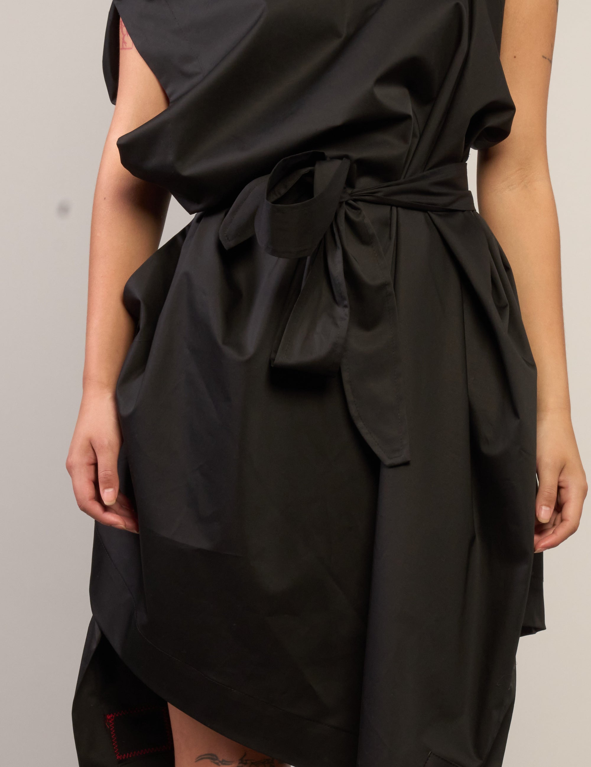 The Pirate Dress – Black Cotton Sateen - Taffeta