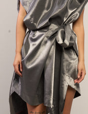 The Pirate Dress – Gunmetal Taffeta super lightweight Silk