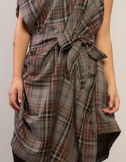 The Pirate Dress – Taupe Tartan