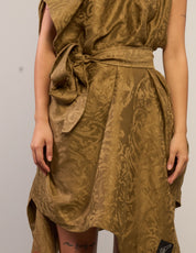 The Pirate Dress – Antique Gold Jacquard - William Morris dead stock Granny Takes a Trip