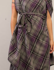 The Pirate Dress – Purple Grey Tartan