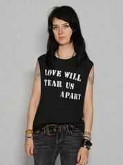 'Love will tear us apart' Vest in Black