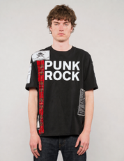 ST Patched 'Punk Rock' T-Shirt in Black