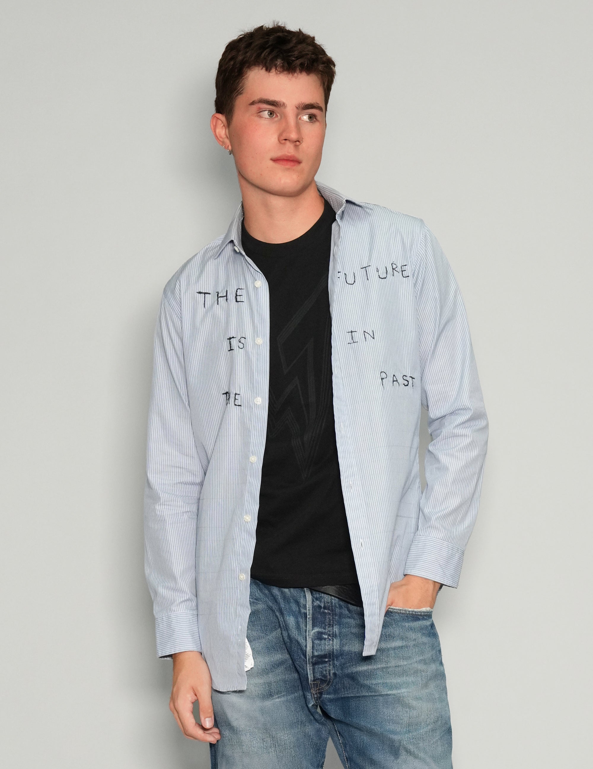 "The Future" Striped Shirt