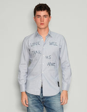"Love Will Tear Us Apart" Light Blue Shirt