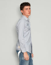 "Love Will Tear Us Apart" Light Blue Shirt