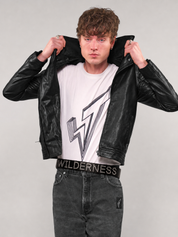 'Wilderness Rocks' Studded Leather Belt